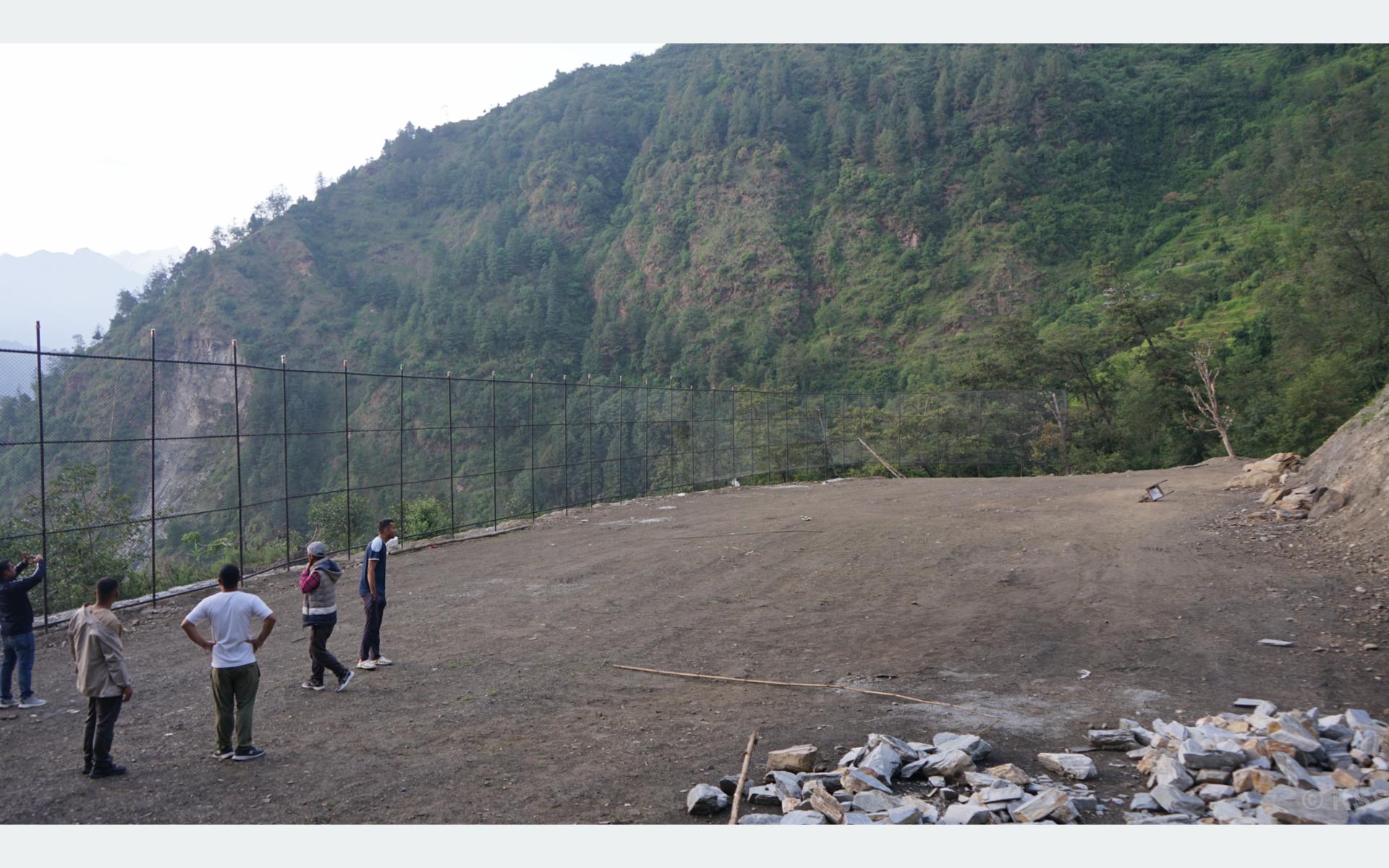 पाउद्वारमा खेलमैदान निर्माण