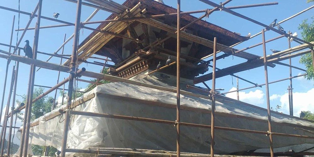 फेवातालस्थित तालाराही मन्दिर पुनर्निर्माण अन्तिम चरणमा
