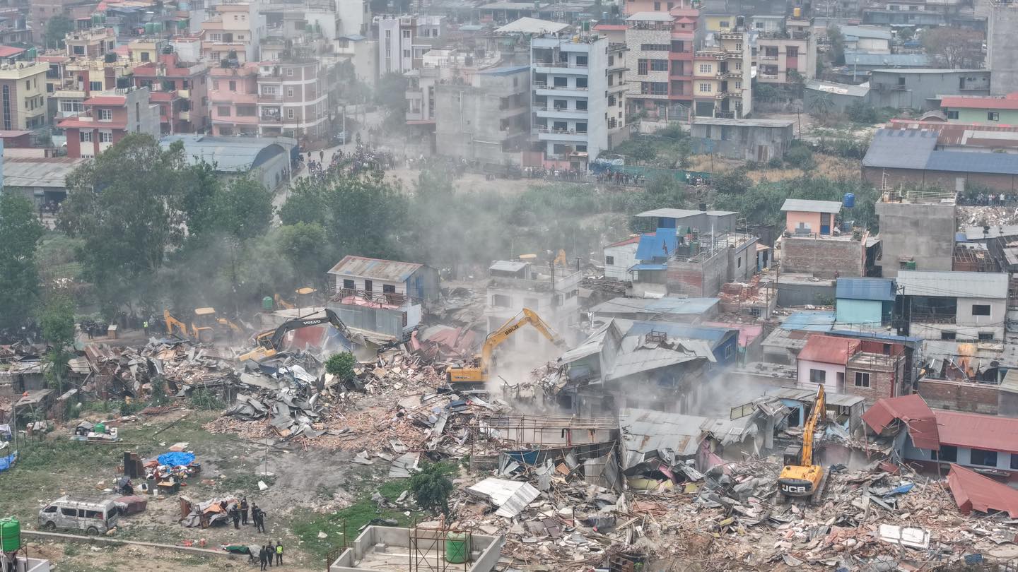 अतिक्रमणमुक्त भए काठमाडौँका तीन बस्ती