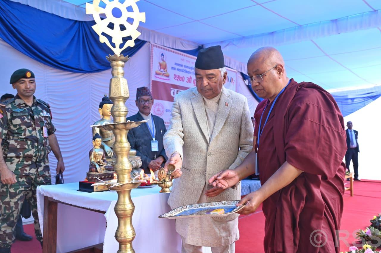 पञ्चशील र चार आर्य सत्य सिद्धान्त राष्ट्रिय एकताका मार्गनिर्देशक हुन् : राष्ट्रपति पौडेल