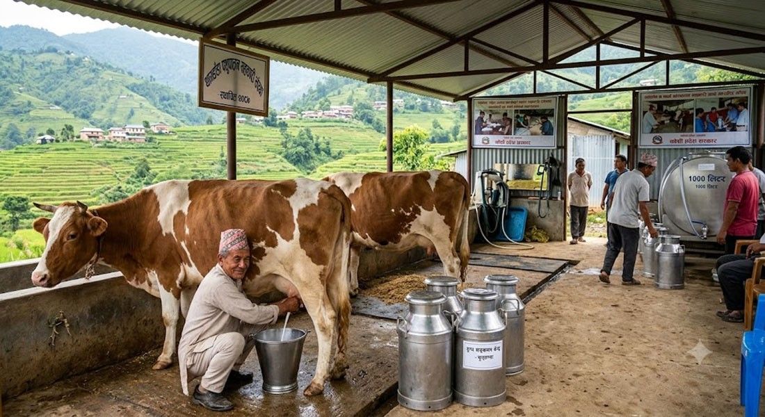 सहकारीको प्रयासले फाकफोकथुममा दुग्ध व्यवसाय फस्टाउँदो