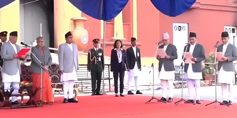 नवनियुक्त तीन मन्त्रीले लिए शपथ, कसलाई कुन मन्त्रालयको जिम्मेवारी ?