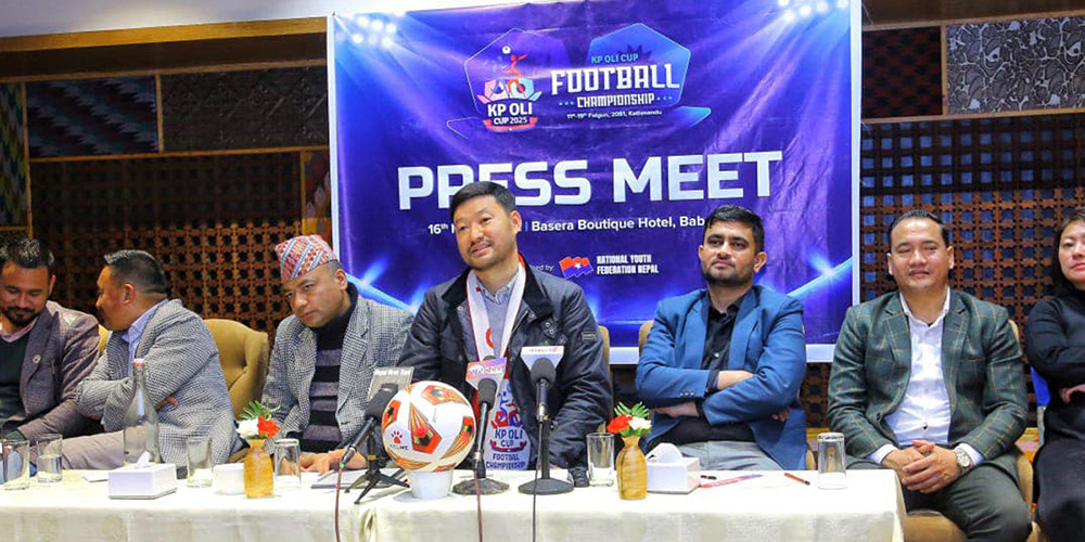 केपी ओली कप फुटबल फागुन दोस्रो सातादेखि 