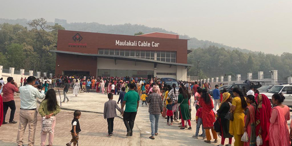 मौलाकाली केबलकार सञ्चालनमा, पाँच मिनटमै मन्दिर पुग्न सकिने