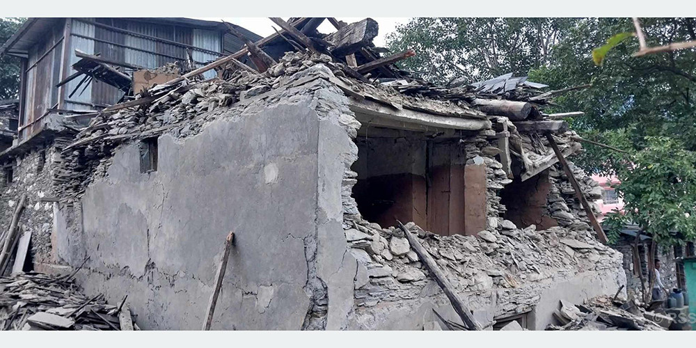 बझाङ भूकम्प अपडेट : एक जनाको मृत्यु, १३५ घर भत्किए