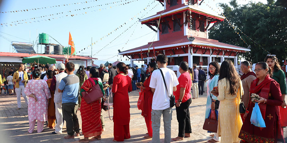 नवदुर्गामा मौलाकालिका पुगे हालसम्मकै धेरै भक्तजन