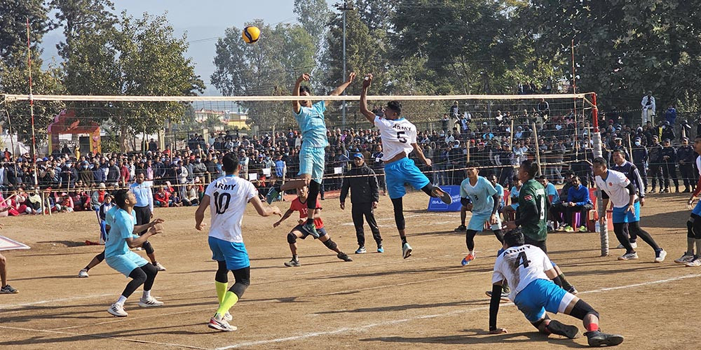 राष्ट्रिय भलिबल प्रतियोगिता : आर्मीलाई हराउँदै गण्डकी तेस्रो