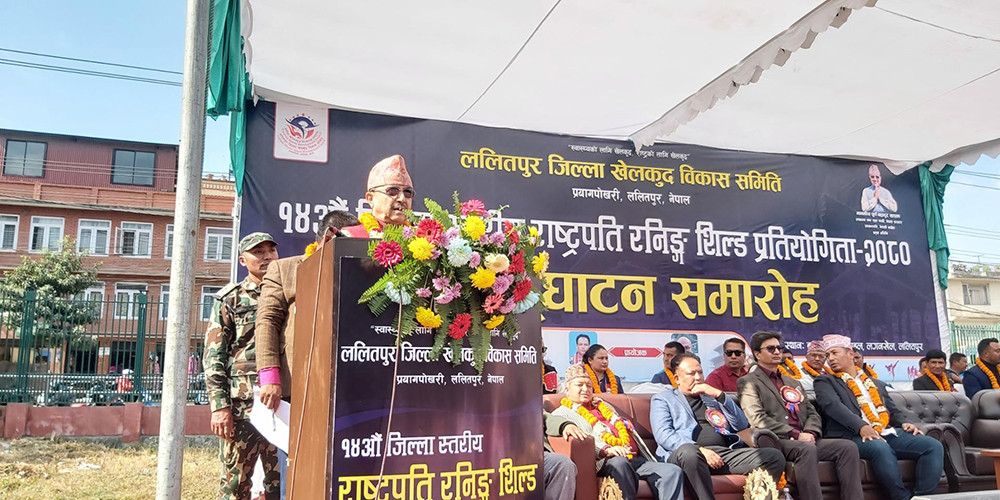 खेलकुद क्षेत्रको पूर्वाधार निर्माणमा प्राथमिकता दिनुपर्छ : रक्षामन्त्री खड्का