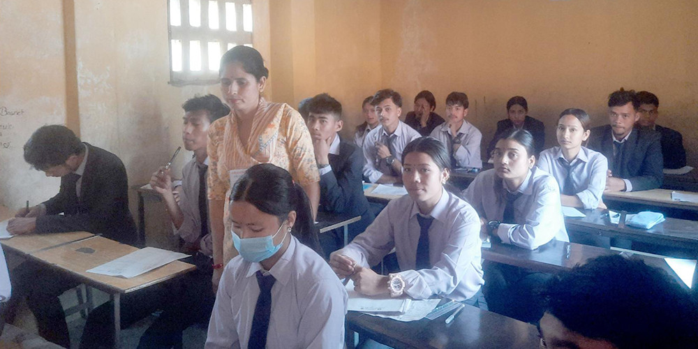देशभर कक्षा १२ को परीक्षा शान्तिपूर्ण रूपमा हुँदै