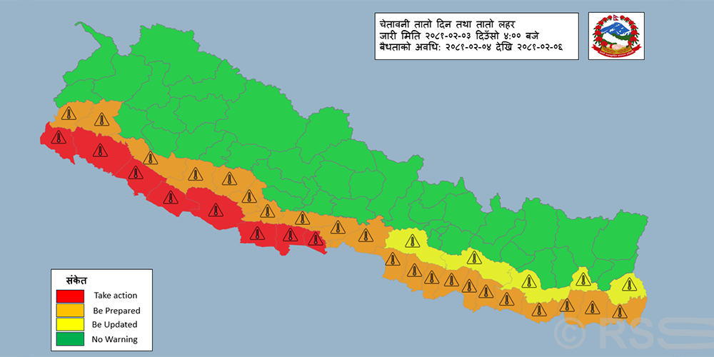 आगामी दुई दिन गर्मी बढ्ने, सावधानी अपनाउन आग्रह