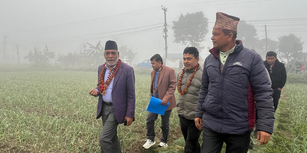 कृषि बालीमा धेरै विषादी प्रयोग नगर्न कृषिमन्त्रीको आग्रह