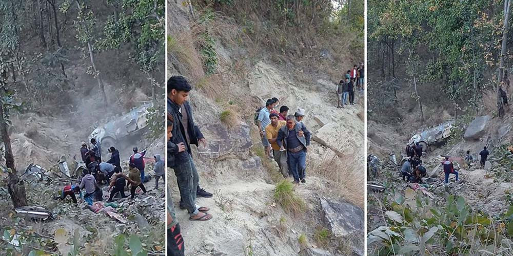 सङ्खुवासभामा बस दुर्घटना, १३ को मृत्यु
