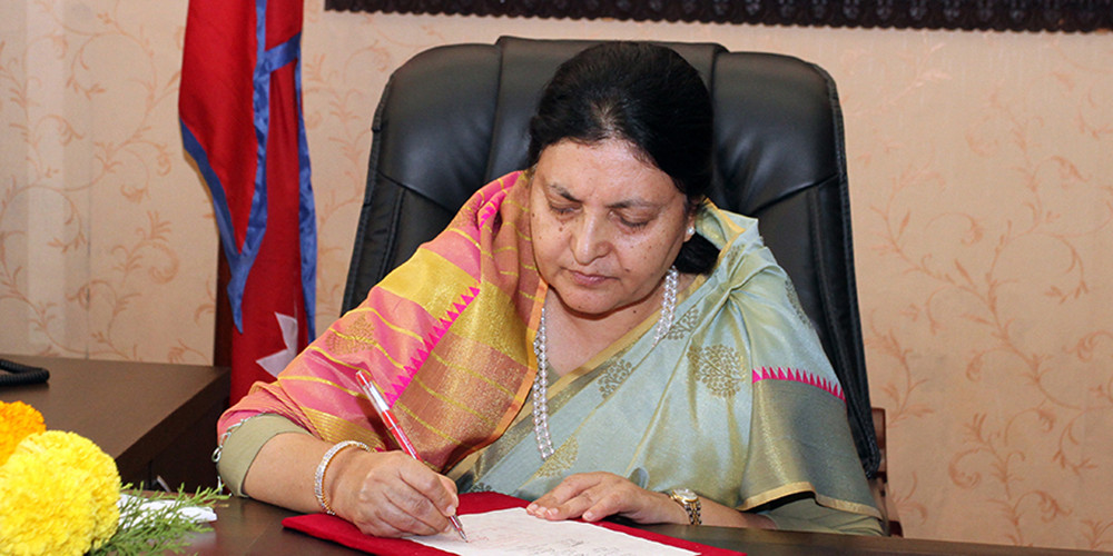 राष्ट्रपति भण्डारीद्वारा गणतन्त्र दिवसका अवसरमा शुभकामना सन्देश