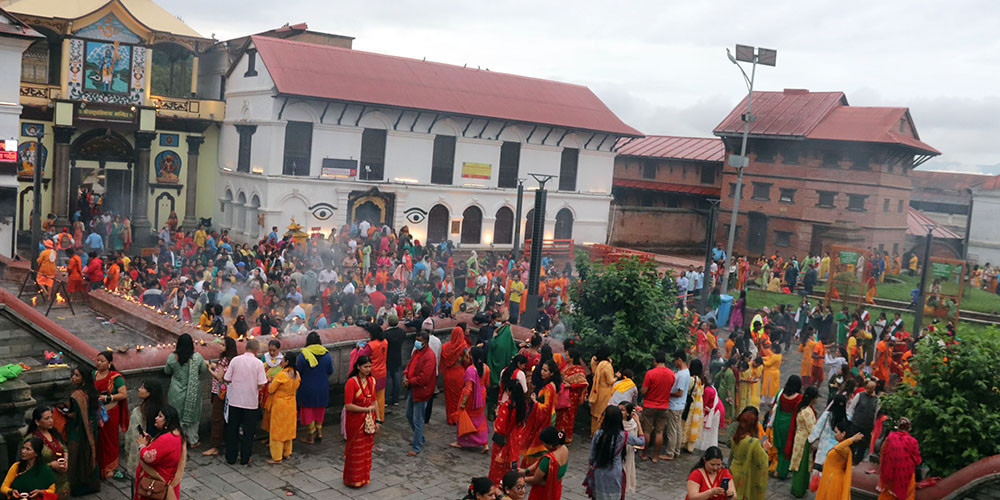 पशुपतिनाथ मन्दिर क्षेत्रमा तीजको तयारी पूरा