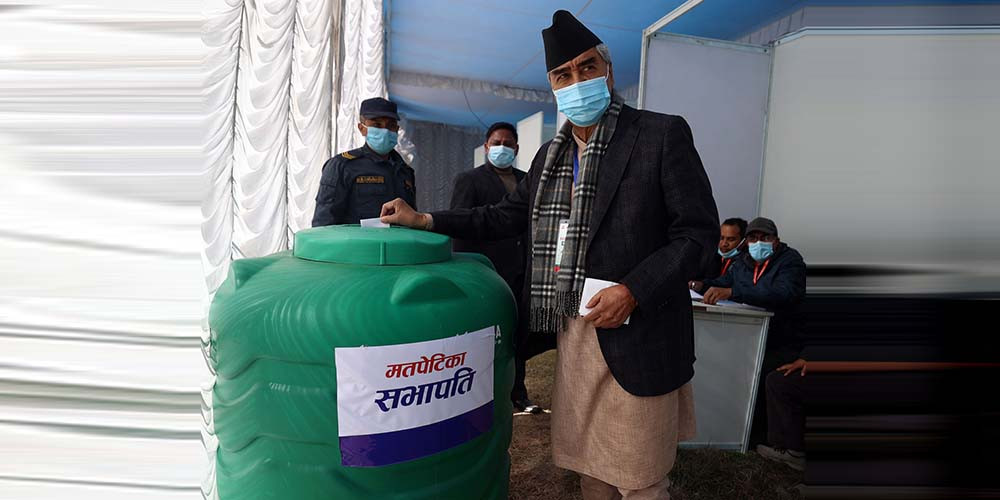 नेपाली कांग्रेसको सभापतिमा शेरबहादुर देउवा निर्वाचित