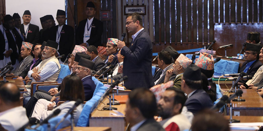 बजेट निर्माणमा अनधिकृत व्यक्तिलाई समावेश गरिएको भन्दै प्रतिपक्षको विरोध