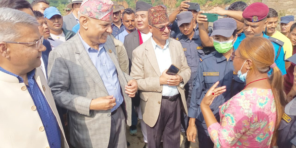 १० दिनपछि बाढी प्रभावित क्षेत्रमा पुगे तीन मन्त्री