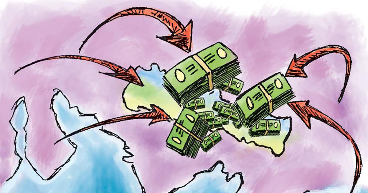 छ महिनामा भित्रियो पाँच खर्ब रेमिट्यान्स