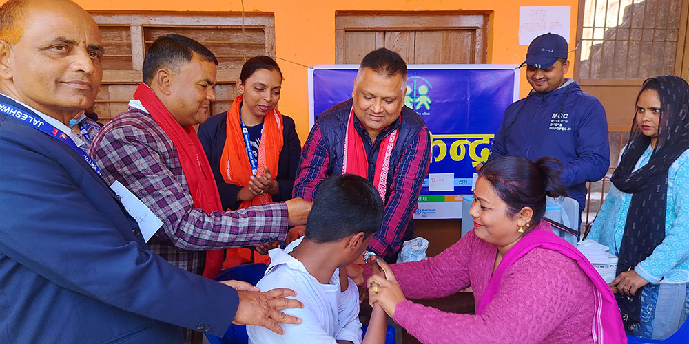 मधेस प्रदेशः १९ लाख बालबालिकालाई दादुराविरुद्धको खोप