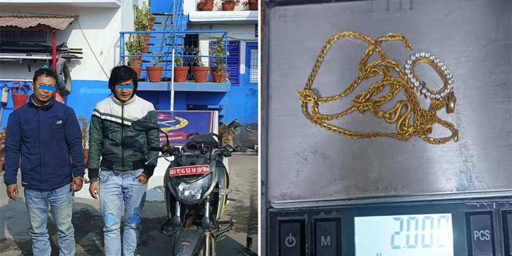 गलाको सिक्री थुतेर भागेको आरोपमा २ जना पक्राउ