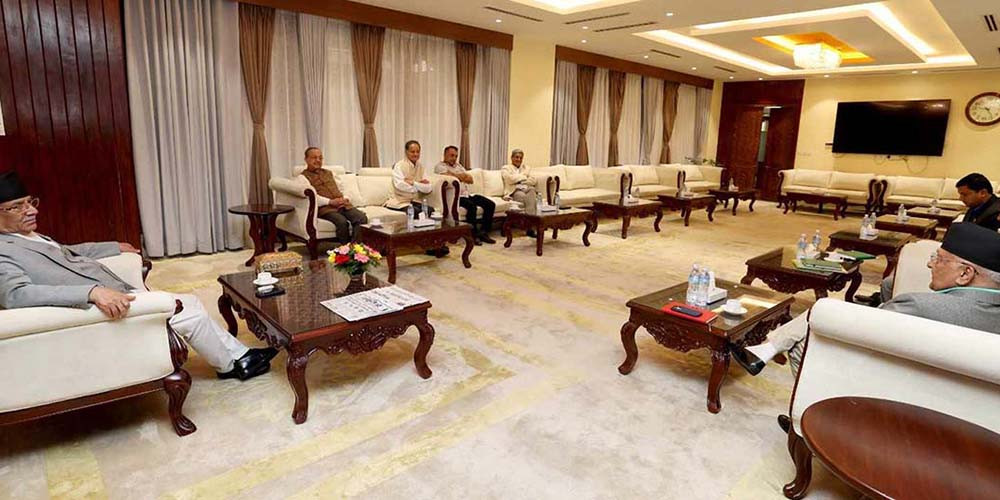 शीर्ष नेताको बैठकमा संसदको अवरोध अन्त्य गर्ने विषयमा छलफल 