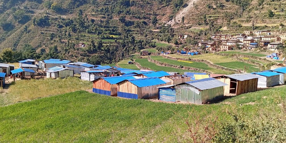 रुकुम पश्चिममा २६ हजार अस्थायी आवास निर्माण