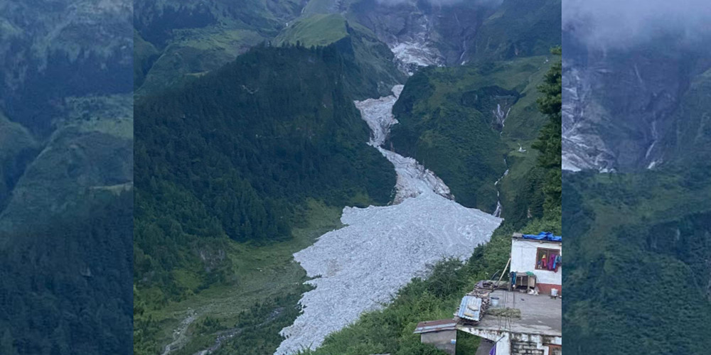 थासाङ हिउँ पहिरो : थुनिएको बोक्सीखोला बग्न थाल्यो 