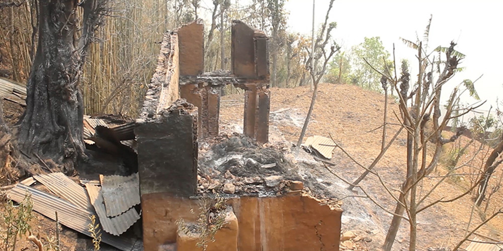 गुल्मीमा आगलागीबाट ८३ घरगोठ जले