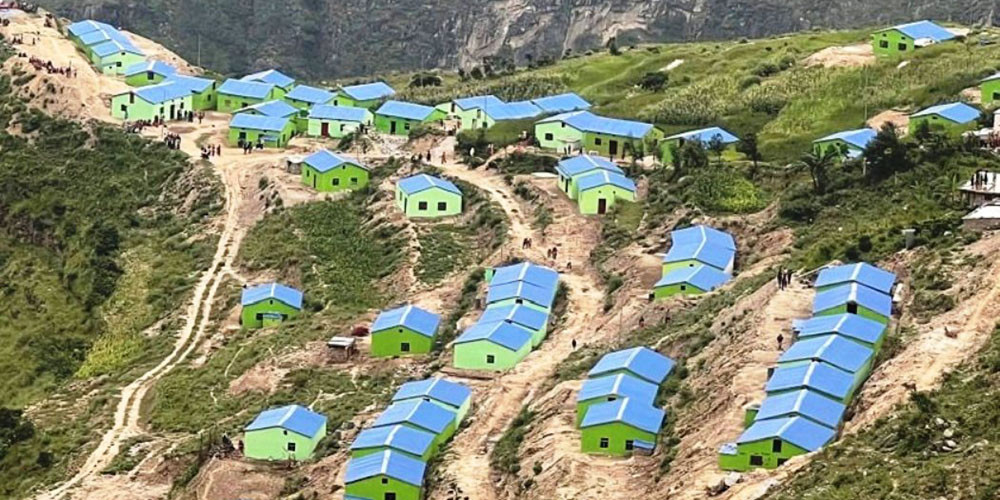 बाढीपहिरो पीडितका लागि निर्माण गरिएको नमूना बस्ती प्रयोगमा आएन