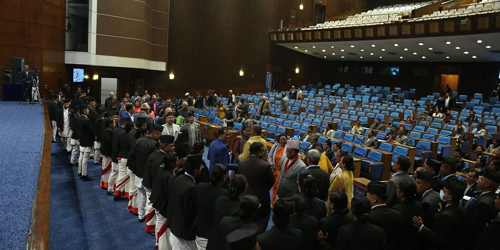 कांग्रेसको अवरोधपछि राष्ट्रियसभाको बैठक स्थगन