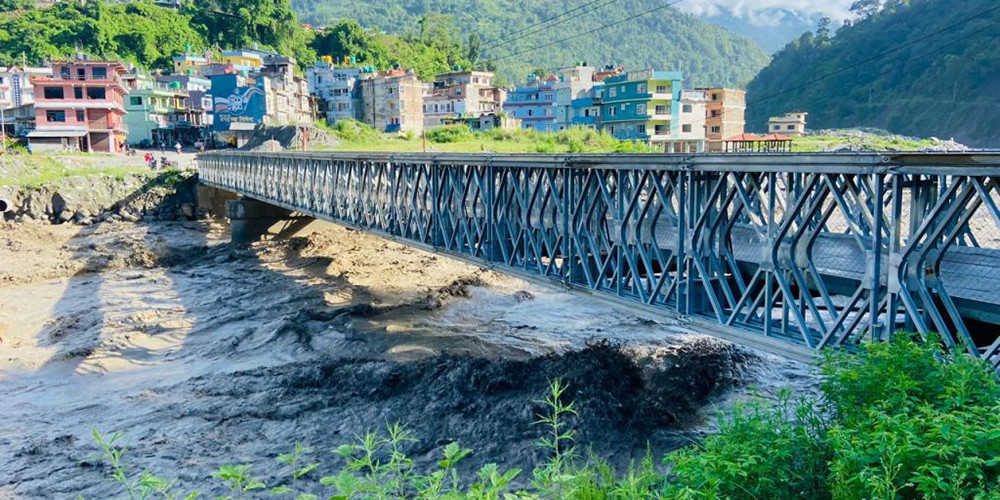 बाढीले इन्द्रावती तेस्रो जलविद्युत आयोजनामा क्षति