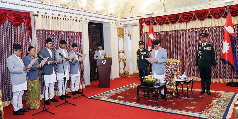 राष्ट्रपति पौडेल समक्ष पाँच राजदूतको शपथ