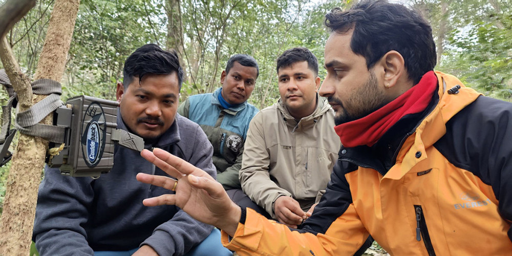 जंगली जनावरले महिलाको ज्यान लिएपछि वनमा क्यामेरा