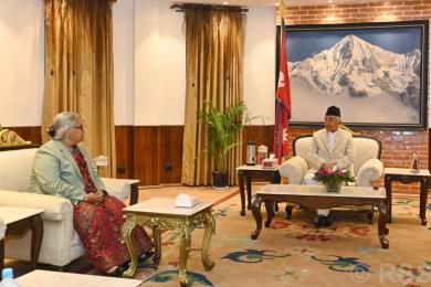 राष्ट्रपति पौडेललाई प्रधानमन्त्रीबाट निर्वाचनबारे जानकारी