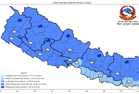 न्यून चापीय क्षेत्रको प्रभावले मौसम बदली, सतर्कता अपनाउन आग्रह