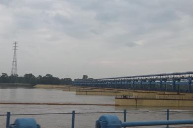 शारदा ब्यारेजमा पानीको बहावले खतराको तह नाघ्यो, ठूला सवारी चलाउन रोक