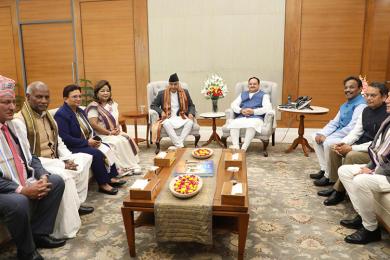 भारत भ्रमणमा रहेका प्रधानमन्त्री देउवा भेटवार्तामा व्यस्त