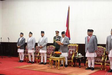 नवनियुक्त उपप्रधानमन्त्री र मन्त्रीद्वारा शपथ