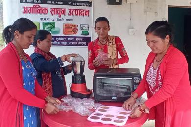 साबुन उत्पादनमा महिलाको सक्रियता बढ्दो