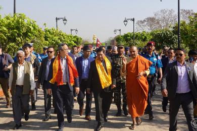 उपप्रधानमन्त्री श्रेष्ठद्वारा बुद्ध जन्मस्थलको भ्रमण