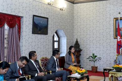 राष्ट्रपतिसँग श्रीलङ्काका परराष्ट्रमन्त्रीको शिष्टाचार भेट
