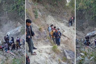 सङ्खुवासभामा बस दुर्घटना, १३ को मृत्यु