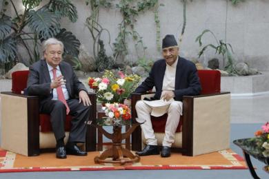 सभापति देउवा र महासचिव गुटेरेसबीच भेटवार्ता