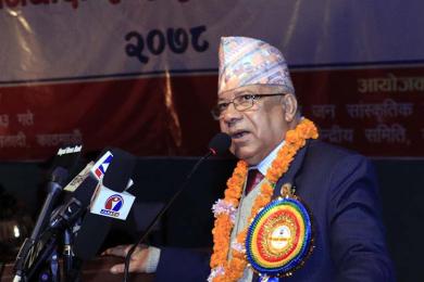लोकतान्त्रिक शक्तिबीचको गठबन्धनले संविधानको रक्षा गरेको छ : अध्यक्ष नेपाल