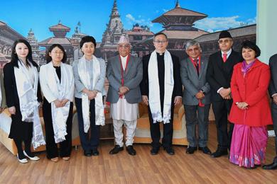 एमाले अध्यक्ष  ओली  र चिनियाँ उपमन्त्रीबीच भेट