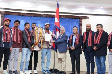 एनपिएल विजेता जनकपुरलाई सम्मान गर्दै प्रधानमन्त्रीले भने- तपाईंहरु हिरो हो