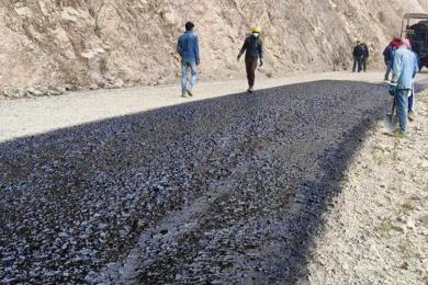 म्याग्दीको दरबाङ सडक कालोपत्र गरियो