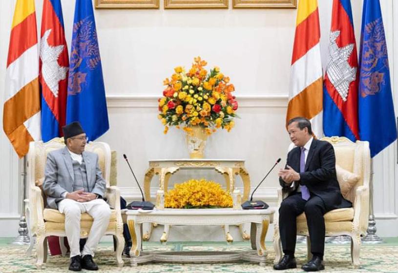सभामुख घिमिरे र कम्बोडियाका प्रधानमन्त्रीबिच भेटवार्ता