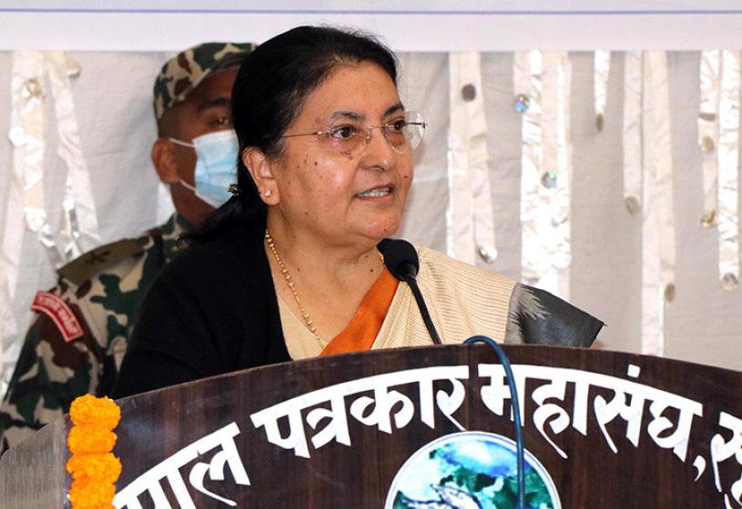लोकतान्त्रिक गणतन्त्र स्थापनामा प्रेस क्षेत्रको महत्वपूर्ण भूमिका : राष्ट्रपति